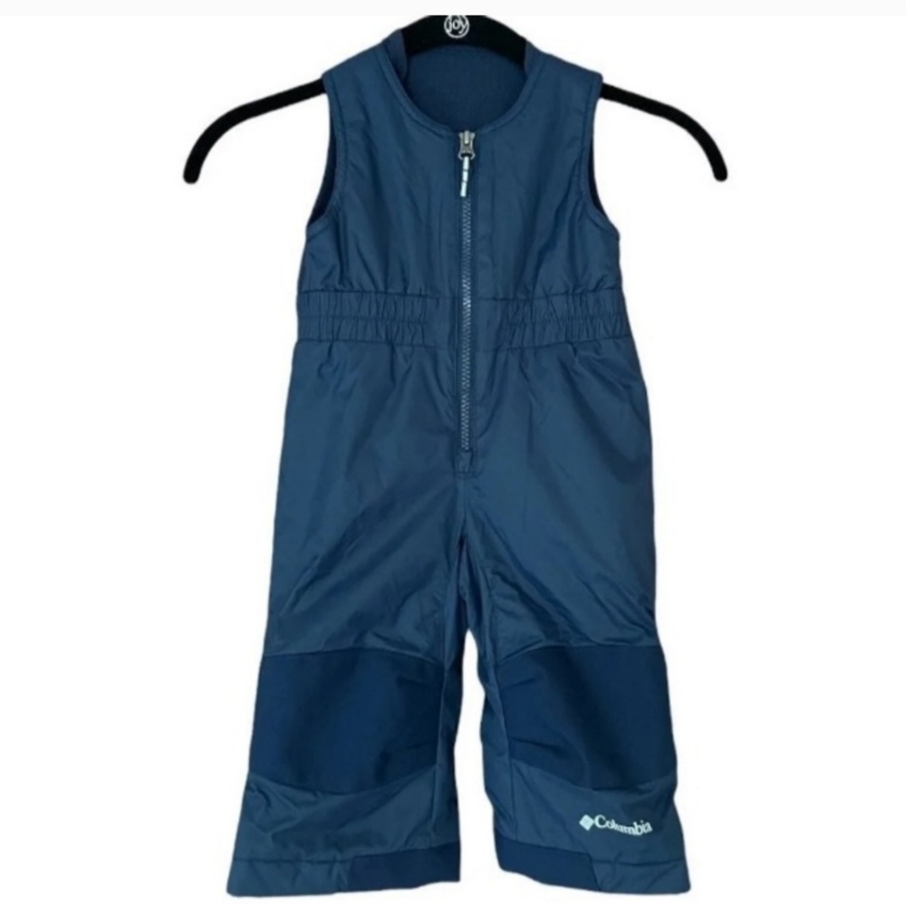 Columbia Baby Winter Snow Ski Bibs Blue Size 12-18M Full Zip Reinforced Knee